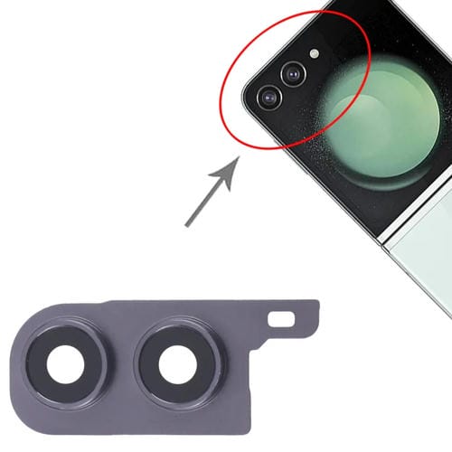 Cubierta de Lente de Cámara Trasera Samsung Galaxy Z Flip5 (SM-F731B) (10 Piezas) (Negra)