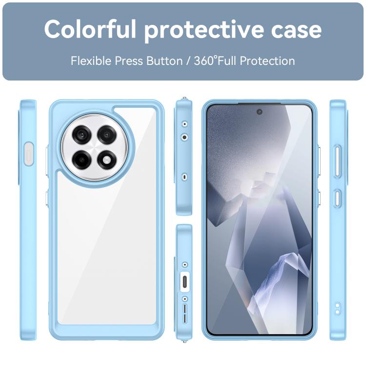 Funda Híbrida TPU Acrílica Serie Colorida para OnePlus Ace 5 Pro 5G (Azul)