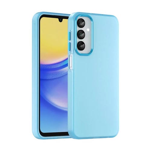Funda para Teléfono Samsung Galaxy A15 5G Cobertura Total TPU Translúcido Esmerilado Híbrido PC (Azul)