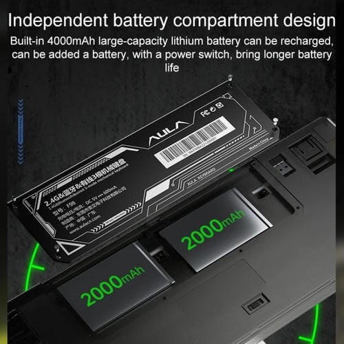 Teclado Mecánico Aula F98 Pro 99 Teclas con Cable, 2,4 G y Bluetooth, RGB, Eje de Cristal de Hielo (Rosa Transparente)