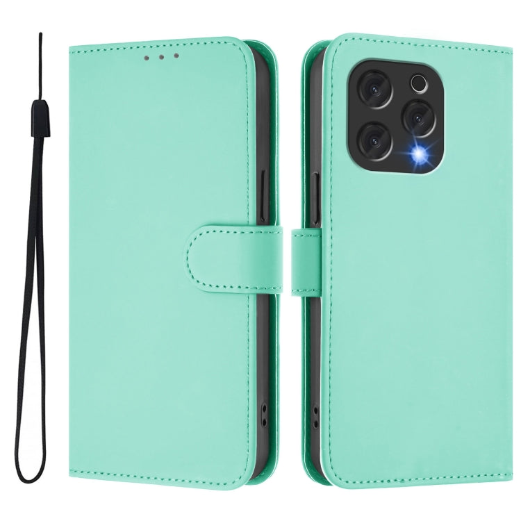 Funda de Piel Sintética con Cordón para Doogee N55 Plus (Verde Menta)