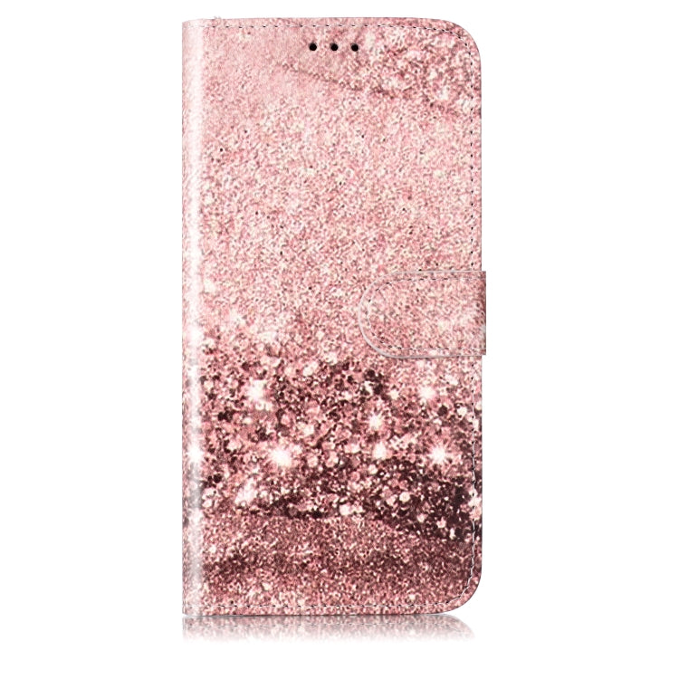 Funda de Cuero para OnePlus 13 con Patrón Mármol y Dibujo de Colores (Oro Rosa)