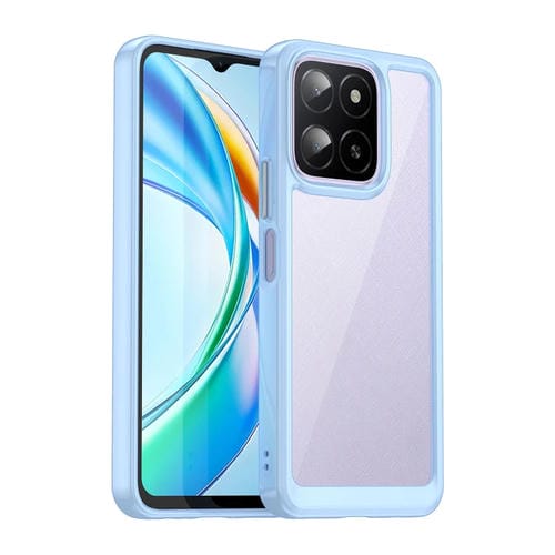Funda hĂbrida TPU y AcrĂlico para Honor X6B Serie Colorida (Azul)