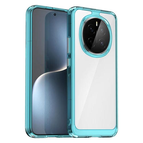 Funda híbrida TPU y Acrílico para Honor Magic7 Serie Colorida (Azul Transparente)
