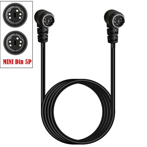 Cable de Audio/Video Mini Din 5 Pines 1,8 m Codo a Codo