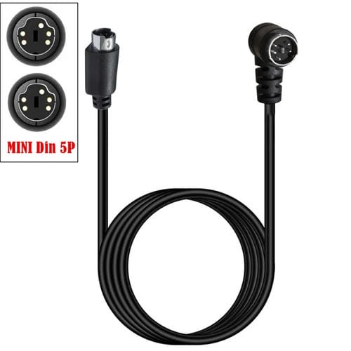 Cable de Audio/Video Mini Din 5 Pines 3 Metros Recto a Codo