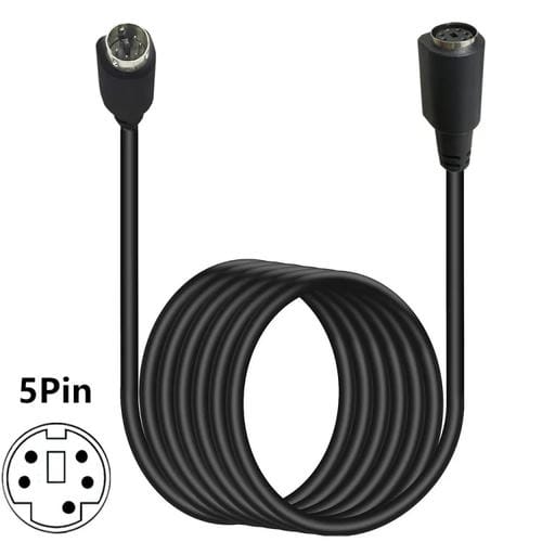 Cable de Audio/Video Mini Din 5 Pines 0,5 m Macho a Hembra Recto