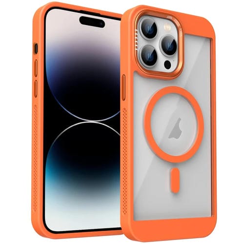 Funda para Teléfono con Sistema de Refrigeración Honeycomb Magsafe para iPhone 14 Pro Max (Naranja)