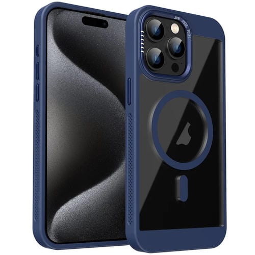 Funda para Teléfono Honeycomb Magsafe para iPhone 15 Pro (Azul Real)
