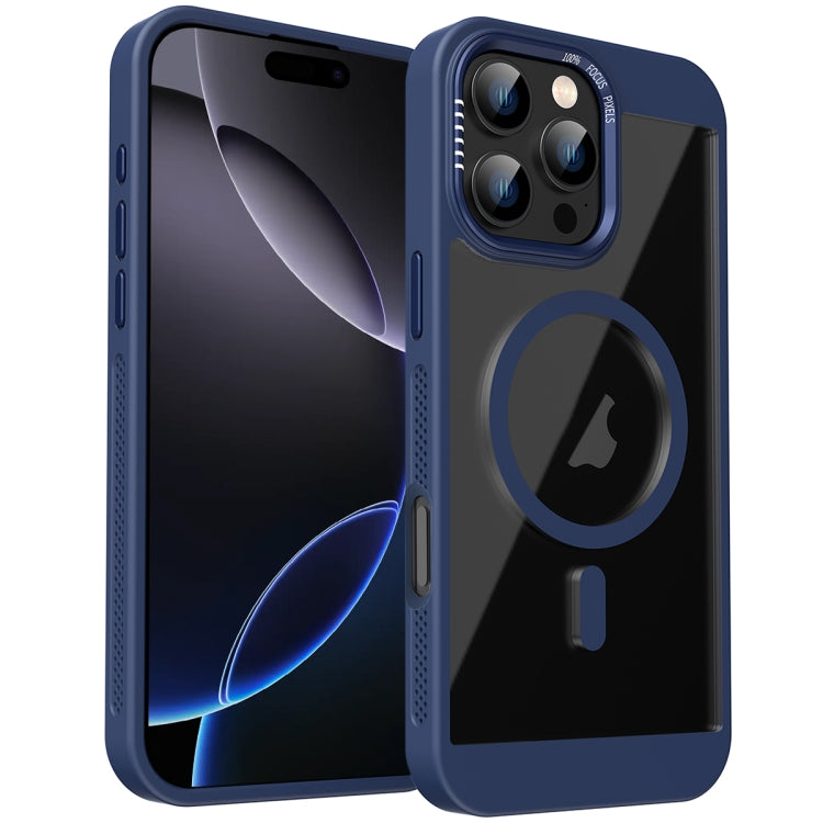 Funda para Teléfono Honeycomb Magsafe iPhone 16 Pro Max Refrigeración (Azul Real)