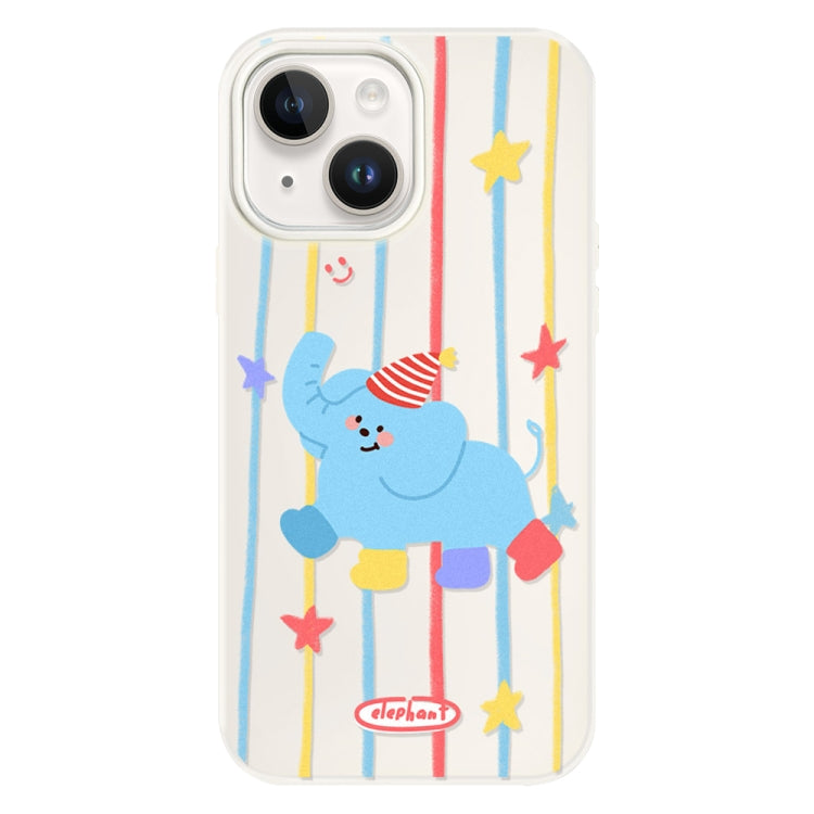 Funda hĂbrida TPU y PC iPhone 14 Plus Elefante con Calcetines Blancos