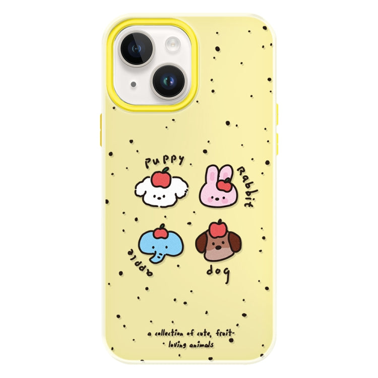 Funda hĂbrida TPU y PC iPhone 14 Plus Tacto Sedoso y Gelatinoso (Fruit Challenge Yellow)