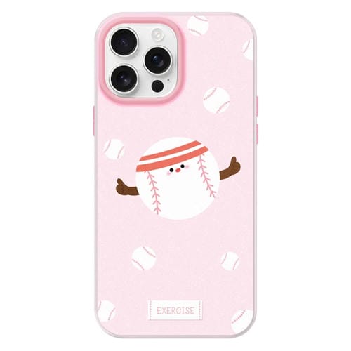 Funda hĂbrida TPU Policarbonato iPhone 11 Pro Max Tacto Sedoso (Rosa BĂ©isbol Deportivo)