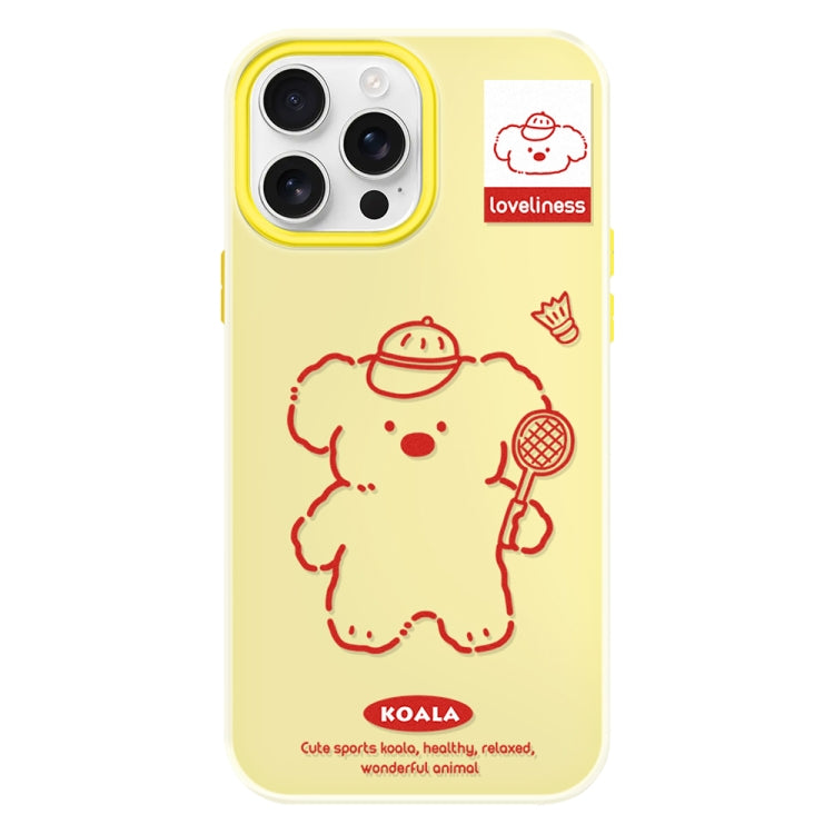 Funda híbrida TPU Policarbonato iPhone 16 Pro con tacto sedoso (Amarillo Koala)