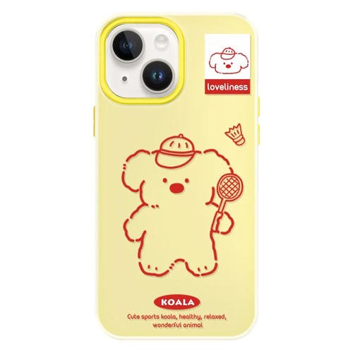 Funda híbrida TPU y PC iPhone 15 Tacto Sedoso y Gelatinoso (Amarillo Koala)