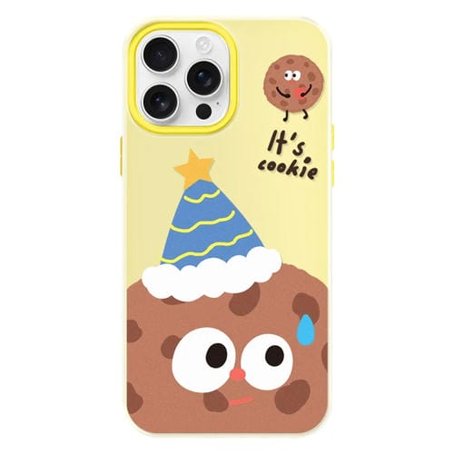 Funda híbrida TPU PC para iPhone 14 Pro Max (Celebration Cookies Yellow)