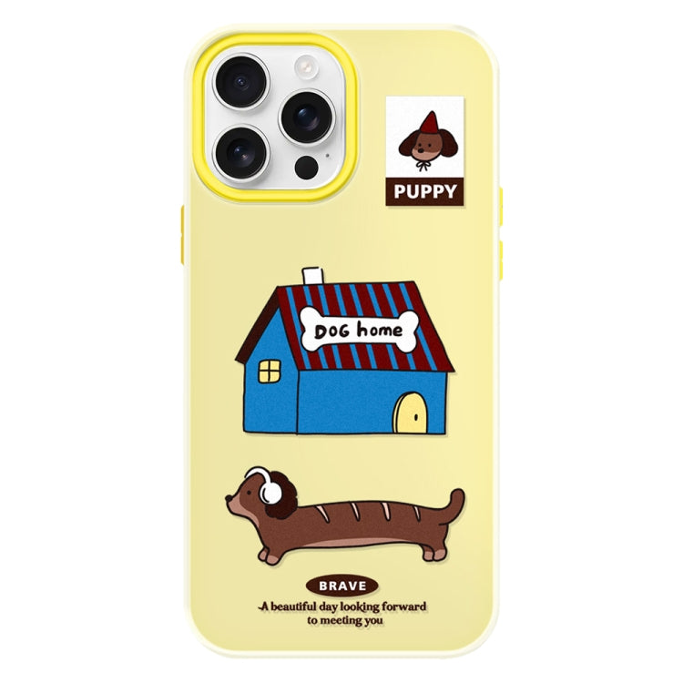 Funda híbrida TPU y PC iPhone 16 Pro Tacto agradable (Casa de Perro Amarilla)