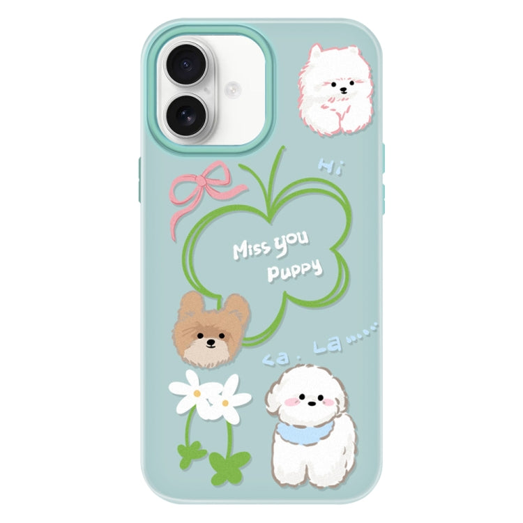 Funda híbrida TPU Policarbonato iPhone 16 Tacto Sedoso (Verde Claro)