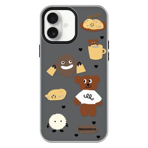 Funda Híbrida TPU y Policarbonato iPhone 16 Tacto de Piel (Negro Cachorro)