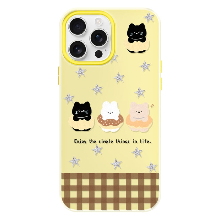 Funda híbrida TPU Policarbonato iPhone 12 Pro Max Tacto Gelatina (Amarillo Estrella Animal)