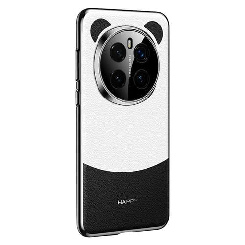 Funda de Cuero con Diseño de Panda 2 para Honor Magic7 Pro (Negro y Blanco)