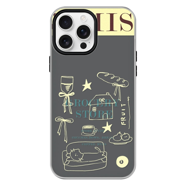 Funda híbrida TPU Policarbonato Shop Line iPhone 16 Pro Max (Draft Black)