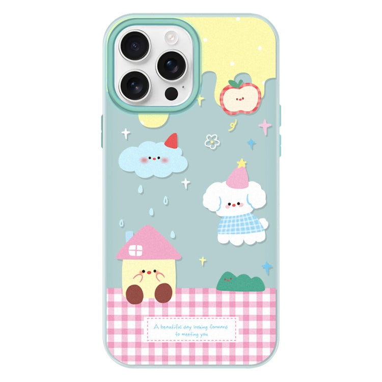 Funda hĂbrida TPU Policarbonato iPhone 15 Pro con Tacto Sedoso (Verde Claro)