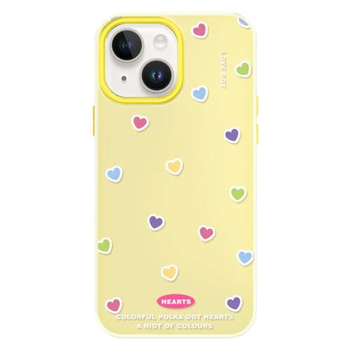 Funda híbrida TPU y PC iPhone 15 Tacto Sedoso (Amarillo Amor)