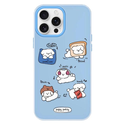 Funda hĂbrida TPU Policarbonato iPhone 11 Pro Max con Tacto Sedoso (Puppy Party)