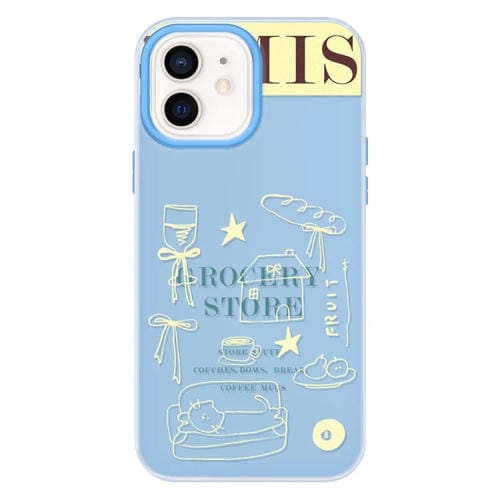 Funda hĂbrida TPU y PC iPhone 11 Tacto Sedoso (Azul)