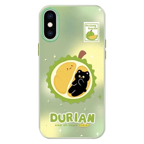 Funda híbrida TPU Policarbonato iPhone X/Xs Tacto sedoso (Verde Mao Shan Durian)