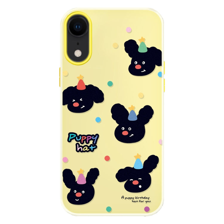 Funda hĂbrida TPU y Policarbonato iPhone Xr Tacto Sedoso (Amarillo)
