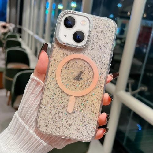 Estuche para Teléfono Blink Series iPhone 15 Marco de Lente Metal Cierre Magnético (Dorado)