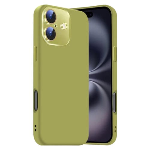 Funda Silicona Líquida iPhone 16 Plus con NanoLente (Verde Fruta)