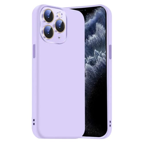 Funda de Silicona LĂquida para iPhone 11 Pro Max con NanoLente (Morado Claro)