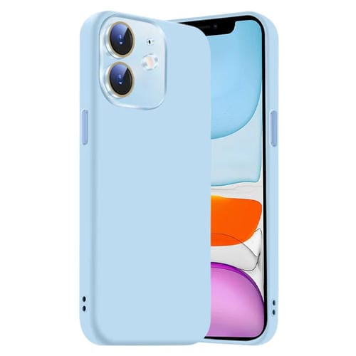 Funda de Silicona LĂquida para iPhone 11 con NanoLente (Azul Claro)