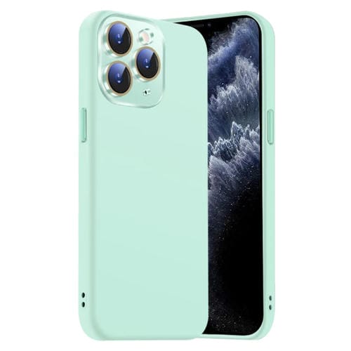 Funda de Silicona LĂquida para iPhone 11 Pro con NanoLente (Cian Claro)