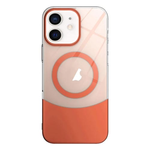 Funda para iPhone 11 Transparente con Protección de Color y Magsafe (Naranja)