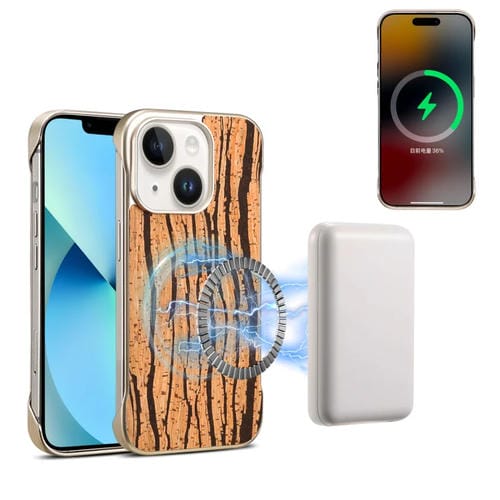 Funda para Teléfono Denior A18 Woodenpaint Magsafe para iPhone 14/13 (Estampado de Árbol)