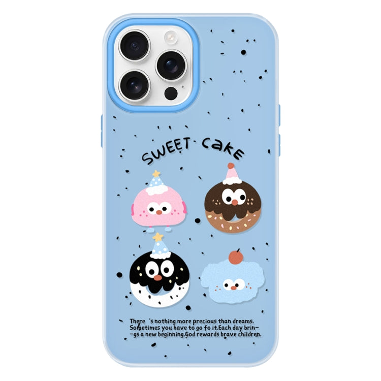Funda hĂbrida TPU y PC iPhone 15 Pro protecciĂłn tĂĄctil (Azul Pequeño Monstruo)