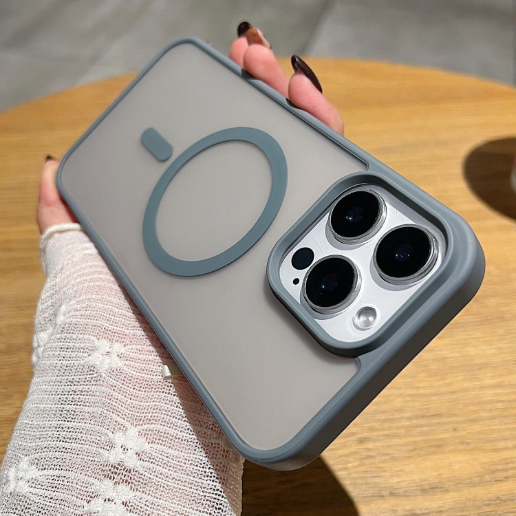 Funda para Teléfono Magsafe Frosted Skin Feel iPhone 15 Plus (Gris Titanio)