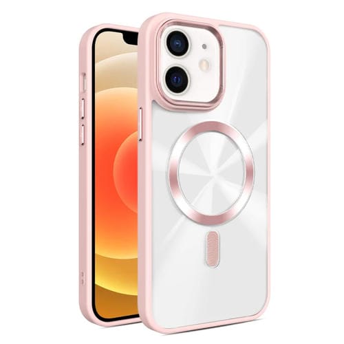 Funda para Teléfono Magsafe iPhone 12 Textura de Cd Deslumbrante (Rosa)