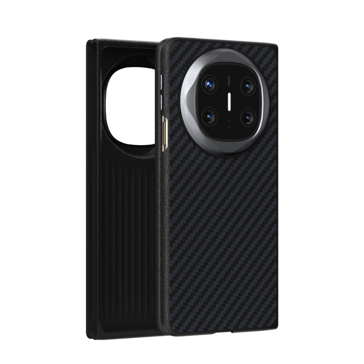 Funda para Teléfono Huawei Mate X6 Abeel C Carbon Fiber Series 6D Micro Relief Magsafe (Negra)
