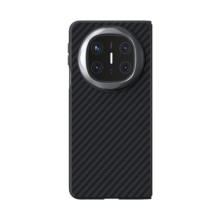 Funda para Teléfono Huawei Mate X6 Abeel C Carbon Fiber Series 6D Micro Relief Magsafe (Negra)