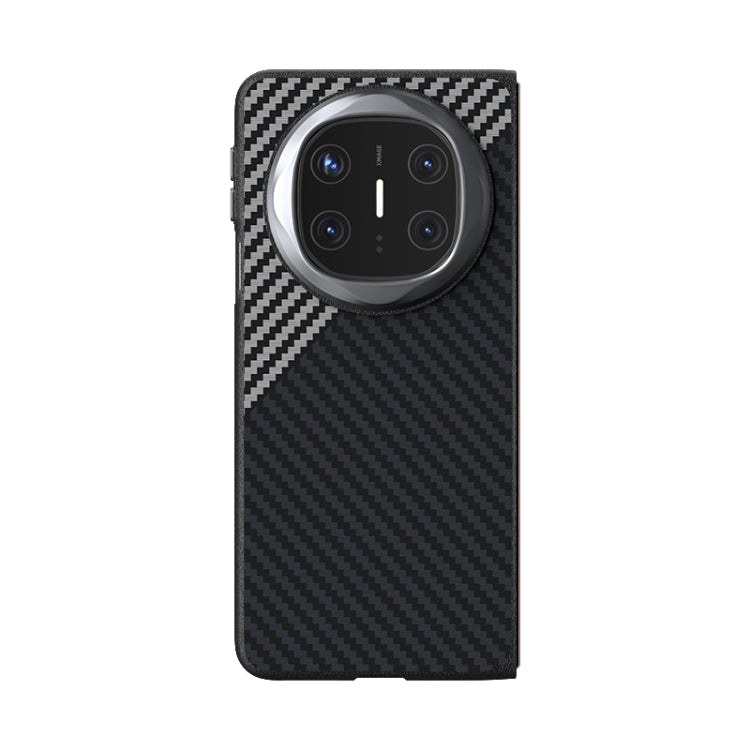 Funda para Teléfono Huawei Mate X6 Abeel C Carbon Fiber Series 6D Micro Relief Magsafe (Negra y Gris)