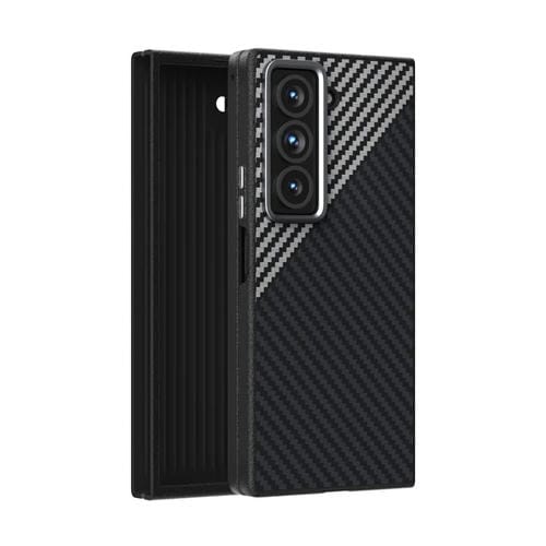Funda para Teléfono Samsung Galaxy Z Fold Special Abeel C Carbon Fiber Series 6D Micro Relief Magsafe (Negro y Gris)
