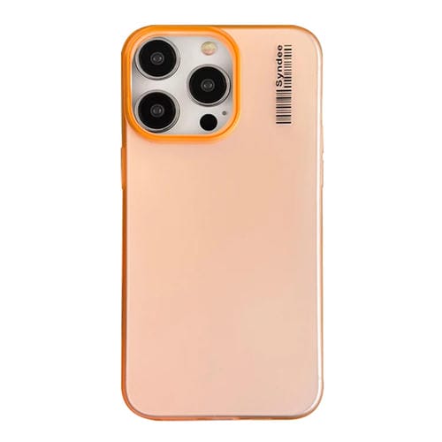 Funda para teléfono PC iPhone 16 Pro Max Translúcida tacto piel arena suave (Naranja)