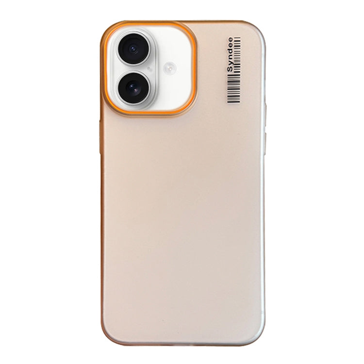 Funda para TelĂ©fono PC TranslĂșcida iPhone 16 Tacto Piel Arena Suave (Dorado del Desierto)