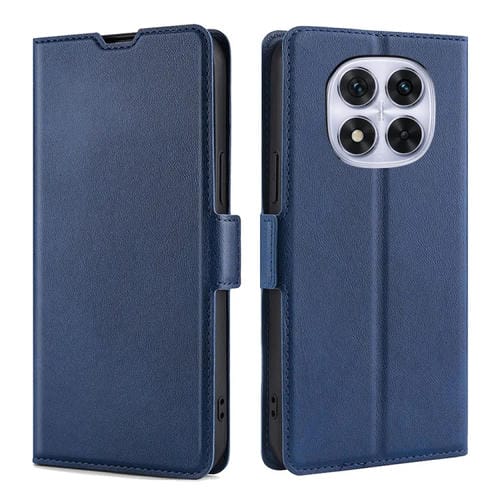 Funda de Cuero Ultrafina con Tapa Horizontal y Hebilla Lateral para Redmi Note 14 Pro 5G (Azul)
