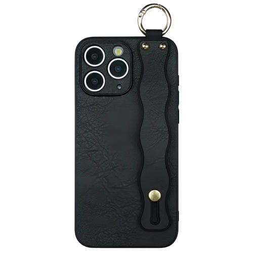 Funda TPU con Soporte para Pulsera Ondulada iPhone 11 Pro Max (Negra)